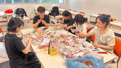 Erstellen Sie einen „grünen Fußabdruck“ aus Verpackungen